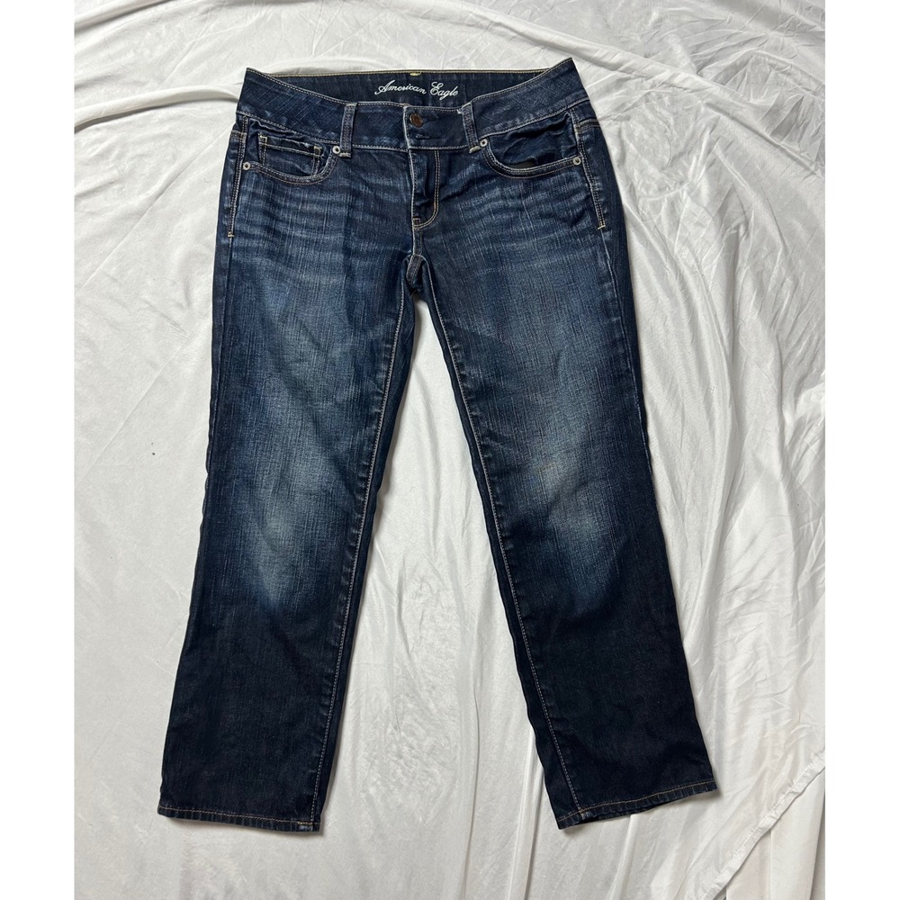 American Eagle Artist Jeans Dark Wash Stretch Denim Size 4 Regular 32x26